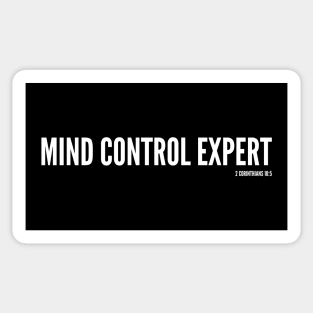 Mind Control Expert - 2 Corinthians 10:5 Bible Verse Sticker